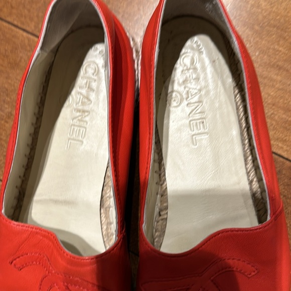 Chanel Red Espadrilles size 8 - Picture 2 of 5